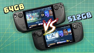 Steam Decks Compared 64GB vs 512GB [upl. by Beitris]