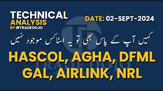 psx HASCOL AGHA DFML GAL AIRLINK NRL  Shares Technical Analysis by TradeDojo [upl. by Tarrant999]