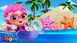 Mermaids Rescue Little Starfish  Little Angel Kids Songs amp Nursery Rhymes [upl. by Truda]