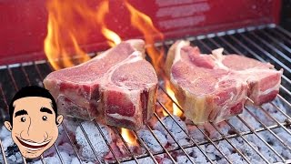 Grilled T Bone Steak Florentine Style  How to Cook a Florentine Steak  Cooking with Charcoal [upl. by Hortensia]