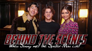 Zendaya Tom Holland AND HeungMin Son meet up ahead of SpiderMan No Way Home release [upl. by Rolyt]