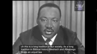 Martin Luther King Jr Speech Civil Disobedience and obeying Just vs Unjust laws Closed Captioned [upl. by Pas]