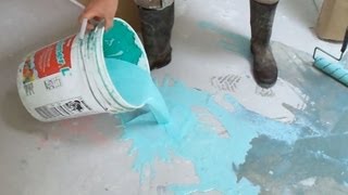 Concrete Primer Application before Using Self Leveling Underlayment Mapei DIY Mryoucandoityourself [upl. by Addam]