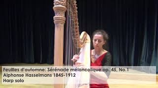 Sérénade mélancolique  Alphonse Hasselmans harp solo [upl. by Ettenil]