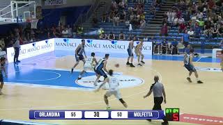 Basket serie B Interregionale L Orlandina batte Molfetta in gara 3 e vola in finale [upl. by Eidas]