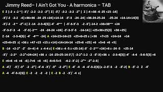 practice Jimmy Reed– I Ain’t Got You  A harmonica – TAB with Backing Track [upl. by Claudie775]