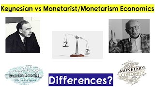 What are the key Differences between Keynesian vs Monetarism Economics TheoryMonetarist Philosophy [upl. by Eras]