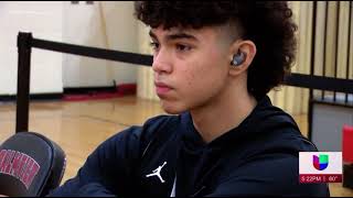 Lil Joe  Palmview Lobos Varsity Basketball Univision Sports Interview [upl. by Dranal]