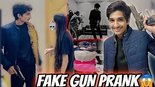 FAKE GUN PRANK MOM amp SISTER 😱 AJ TO END HO GAYA😂 funnyvideo familyvlog dailyvlog [upl. by Ahsekyw]