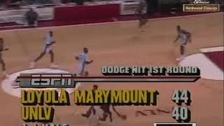 Loyola Marymount Offense Only Westhead vs UNLV Preseason NIT 1990 [upl. by Nairbo164]