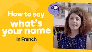 How to say quotWhats your namequot in French  Learn French fast with Memrise [upl. by Otes]