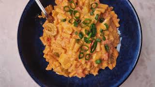 Skinnymixers — Macaroni Buffalo Chicken in SkinnyAmerica [upl. by Ttoile111]