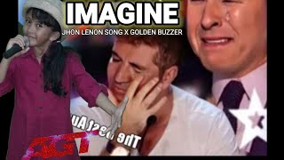 Golden Buzzer  all the judges and audience crying when he heard the song imaginejohn LenonAGT2024 [upl. by Heddi769]