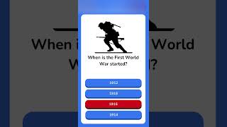 When is the First World War started quiz world travel explore shorts shortvideo [upl. by Irby511]