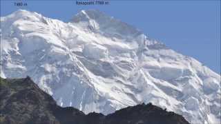 Video panorama of the Rakaposhi ice walls from Minapin [upl. by Dusty]