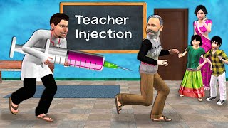 Pagal Doctor Laya Bade Injection School Mein Funny Injection Hindi Kahani Hindi Moral Hindi Stories [upl. by Ahsilif864]