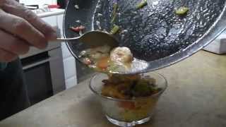 Recette de gambas aux 3 poivrons et au jus de mandarines [upl. by Dart50]