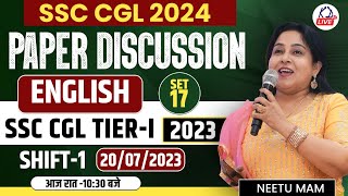 SSC CGL 2024  PAPER DISCUSSION  SSC CGL TIERI 2023  SET 17  By Neetu Mam KDLIVE [upl. by Stouffer470]