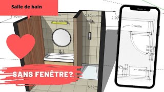 Aménager une salle de bain sans fenêtre déco aération astuces couleurs [upl. by Darooge545]