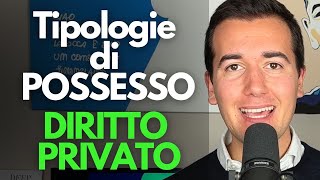 🤝🏡 TIPOLOGIE DI POSSESSO  ⚖️ DIRITTO PRIVATO IN 3 MINUTI [upl. by Lili204]