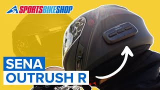 Sena OutrushR flipfront motorcycle helmet and intercom review  Sportsbikeshop [upl. by Lati727]