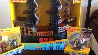 Imaginext Pirate Ship Playset and Pirate Figures Review [upl. by Rehpotsirhk]