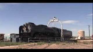 UP 844 on CheyWy turntable 21july07 CFD special [upl. by Tamqrah]