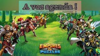 A vos agenda Calendrier février 2024 Empires and Puzzles [upl. by Fraase]