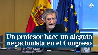 Un profesor hace un alegato negacionista en el Congreso quotNo son verdaderas vacunasquot [upl. by Severen]