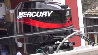 2000 mercury 25hp 2 stroke outboard engine [upl. by Waite]