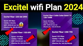 Excitel wifi Plan 2024  Excitel Broadband plan review  Excitel wifi fiber plan  excitel plan [upl. by Ahtiekahs191]