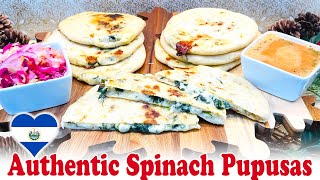 Authentic Spinach Pupusas  Easy Recipe [upl. by Aimet]