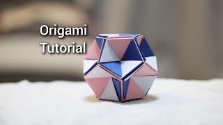 Dodecahedron Kusudama Origami Tutorial [upl. by Attenauq]