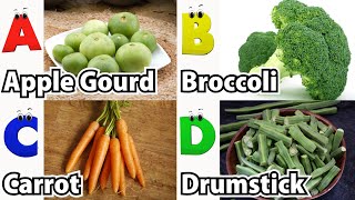 Vegetables ABC Song  Vegetables Alphabet Song  Phonics for Kids  Alphabet Letters [upl. by Ennayhc]