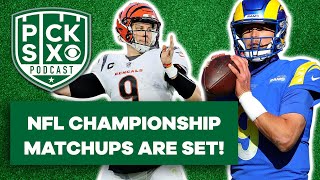 UPDATED 2022 NFL PLAYOFFS BRACKET CHAMPIONSHIP WEEKEND FEATURES CHIEFS VS BENGALS RAMS VS 49ERS [upl. by Hterrag]