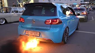 VW Golf R MK6 with 2STEP ANTILAG  INSANE Flames amp Bangs  Wörthersee MUST SEE [upl. by Otte]