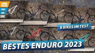 BESTES ENDUROBIKE 2023 🤩 8 schnelle Bikes im Vergleichstest [upl. by Yrrep]