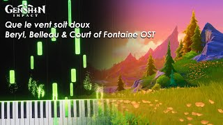 Que le vent soit doux  Beryl Belleau amp Court of Fontaine OST Piano Arrangement [upl. by Ardle658]