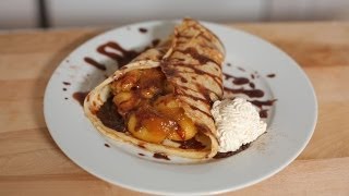 Caramelized Banana Crepe Recipe [upl. by Kcitrap]