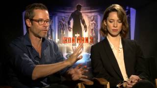 Iron Man 3 Guy Pearce and Rebecca Hall interview [upl. by Conney]