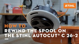 How to Rewind the Spool on the STIHL AutoCut® C 262  STIHL Tutorial [upl. by Eleira851]