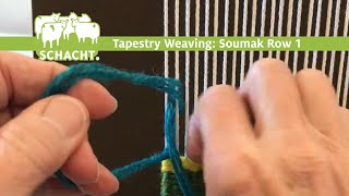 Tapestry Weaving Soumak Row 1 [upl. by Ytsud429]