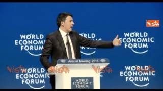 IL DISCORSO DI RENZI A DAVOS LITALIA NON E UN MUSEO  Transformational Leadership [upl. by Ylyl]