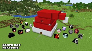 SURVIVAL SANTA HAT HOUSE WITH 100 NEXTBOTS in Minecraft  Gameplay  Coffin Meme [upl. by Milano]