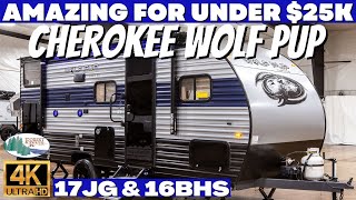 2022 Cherokee WOLF PUP camper trailer 17JG and 16BHS Walkthrough Tour 4K [upl. by Watanabe]