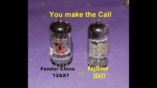 Fender China 12AX7 vs Raytheon USA 12AX7 You Make the Call Tube Comparison w GFS Hot Vintage [upl. by Celio]