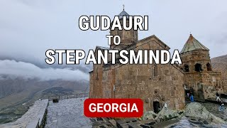 Georgia  Gudauri to Stepantsminda  Road Trip [upl. by Vasilis]