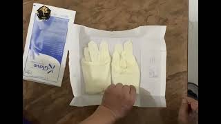 How Put on Sterile Gloves طریقه پوشیدن دستکش های جراحی [upl. by Dylane755]