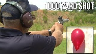 WORLD RECORD 1000 yard shot with a 9mm Hand Gun  SampW 929 by Jerry Miculek [upl. by Yaffit193]