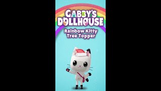 DIY Rainbow Kitty Tree Topper Craft 🎄😻 Gabbys Dollhouse is now streaming on Netflix [upl. by Aihsekel279]